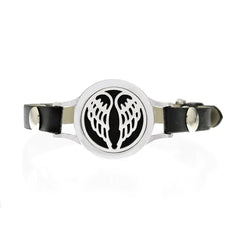 Hollow Knob Essential Oil Diffuser Bracelet with Leather Band