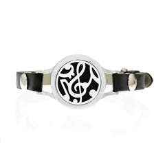 Hollow Knob Essential Oil Diffuser Bracelet with Leather Band