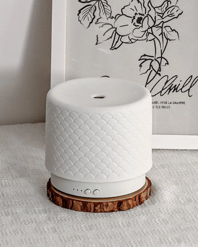 Essential Oil Diffuser Ceramic Diffuser for Essential Oil Large Room DiffusersUltrasonic 280ml Aromatherapy Diffuser with Essential Oil Bedroom Vaporizer Cool Mist Humidifier for Home Office