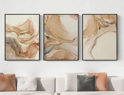 3pcs Abstract Marble Wall Art Posters for Home Decor