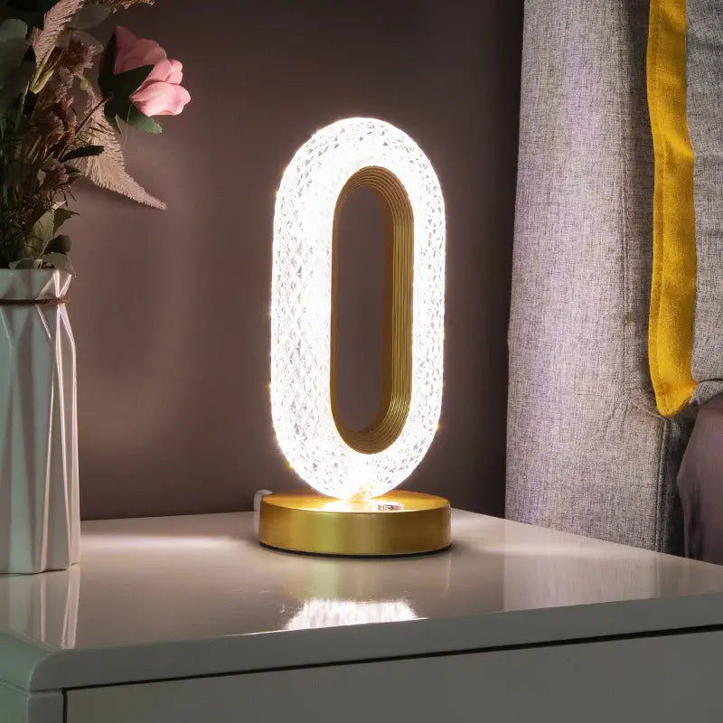 Touch Control Rechargeable Crystal Table Lamp
