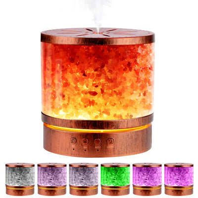 Essential Oil Diffuser Himalayan Salt Lamp Combo 400ml Ultrasonic Cool Mist with 7 Color Changing LED Perfect for Large Rooms Aromatherapy Diffuser Ideal Gift for Moms Women and Birthdays